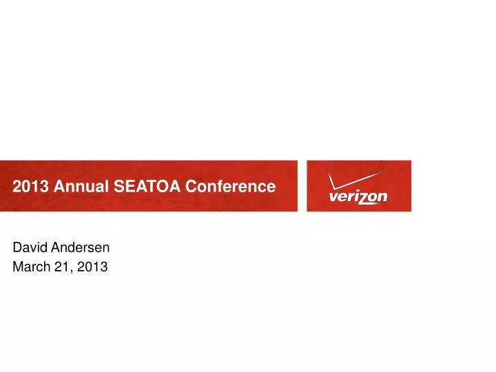 2013 annual seatoa conference