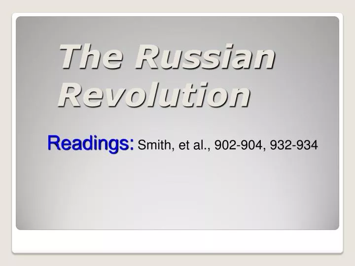 the russian revolution