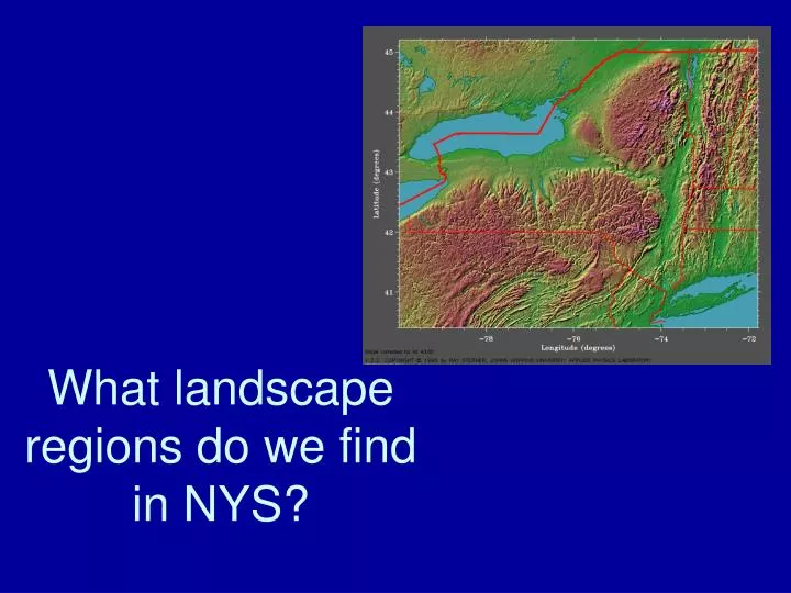 what landscape regions do we find in nys
