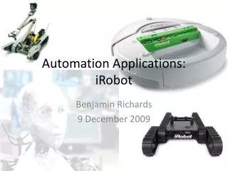Automation Applications: iRobot