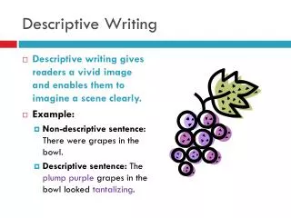 Descriptive Writing