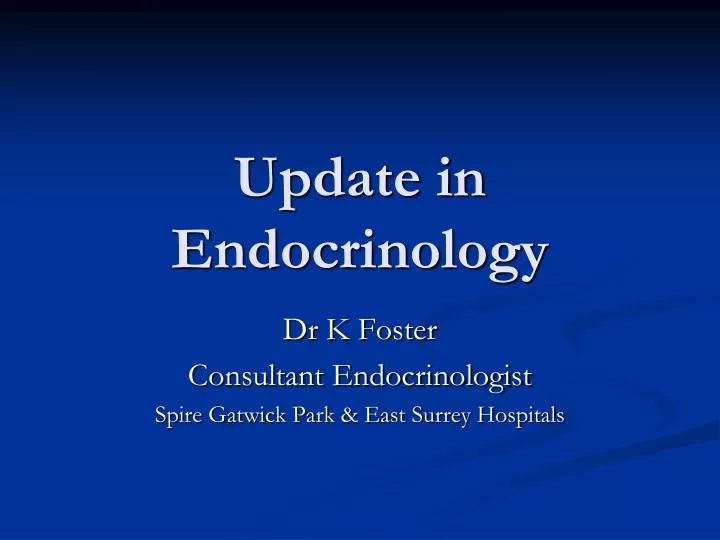 update in endocrinology