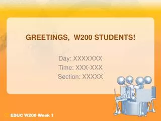 Greetings, W200 Students!