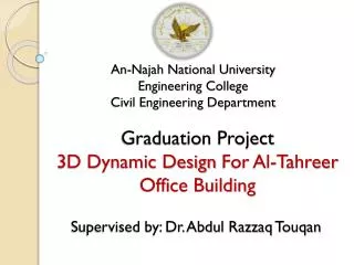 An-Najah National University Engineering College Civil Engineering Department