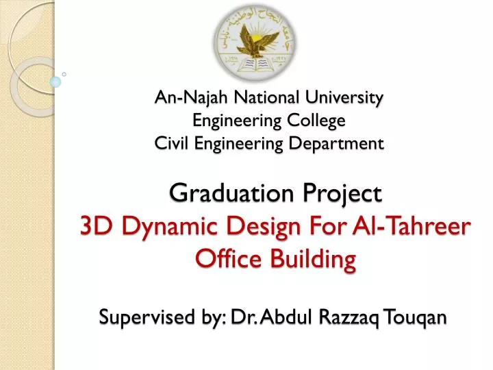 an najah national university engineering college civil engineering department