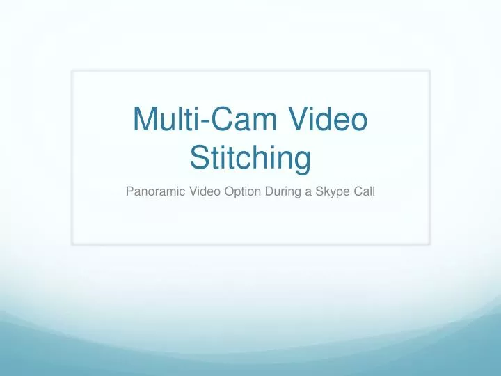 multi cam video stitching