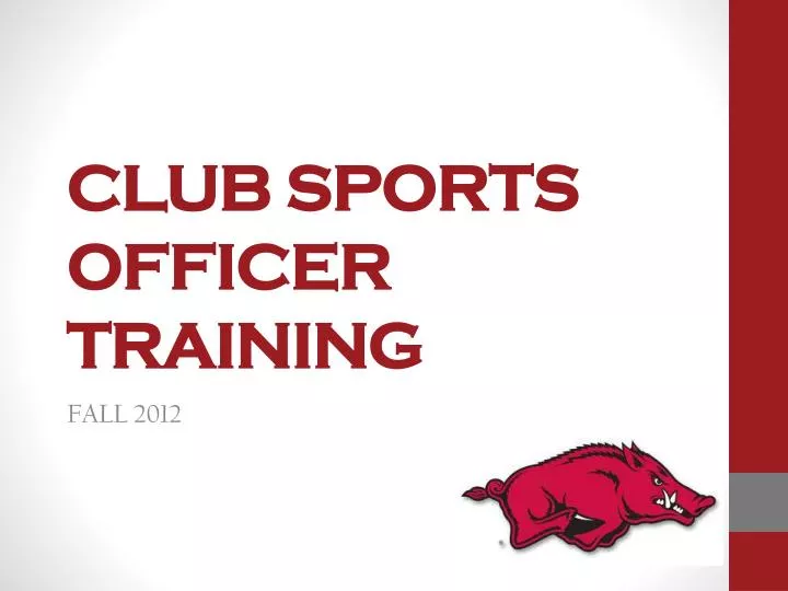 club sports officer training