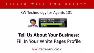 Tell Us About Your Business: Fill In Your White Pages Profile