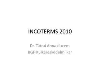incoterms 2010