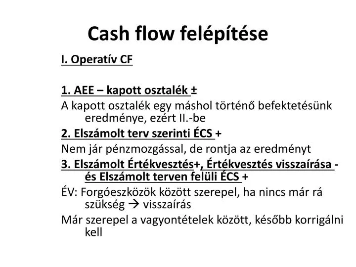 cash flow fel p t se