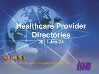 Healthcare Provider Directories 2011-Jan-24