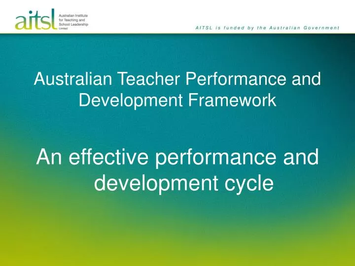 a n effective performance and development cycle