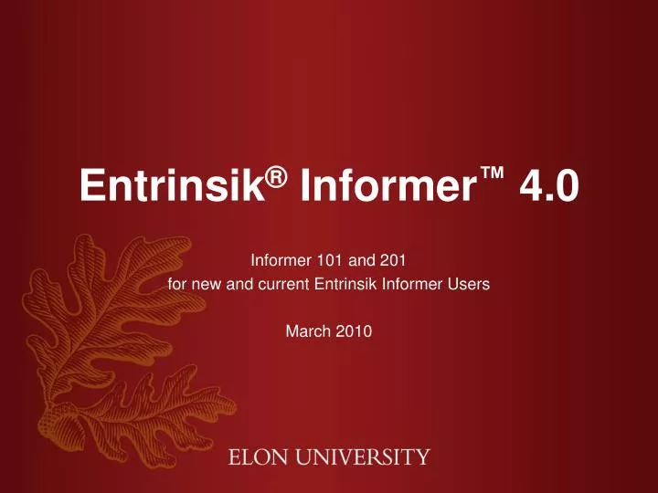 entrinsik informer 4 0