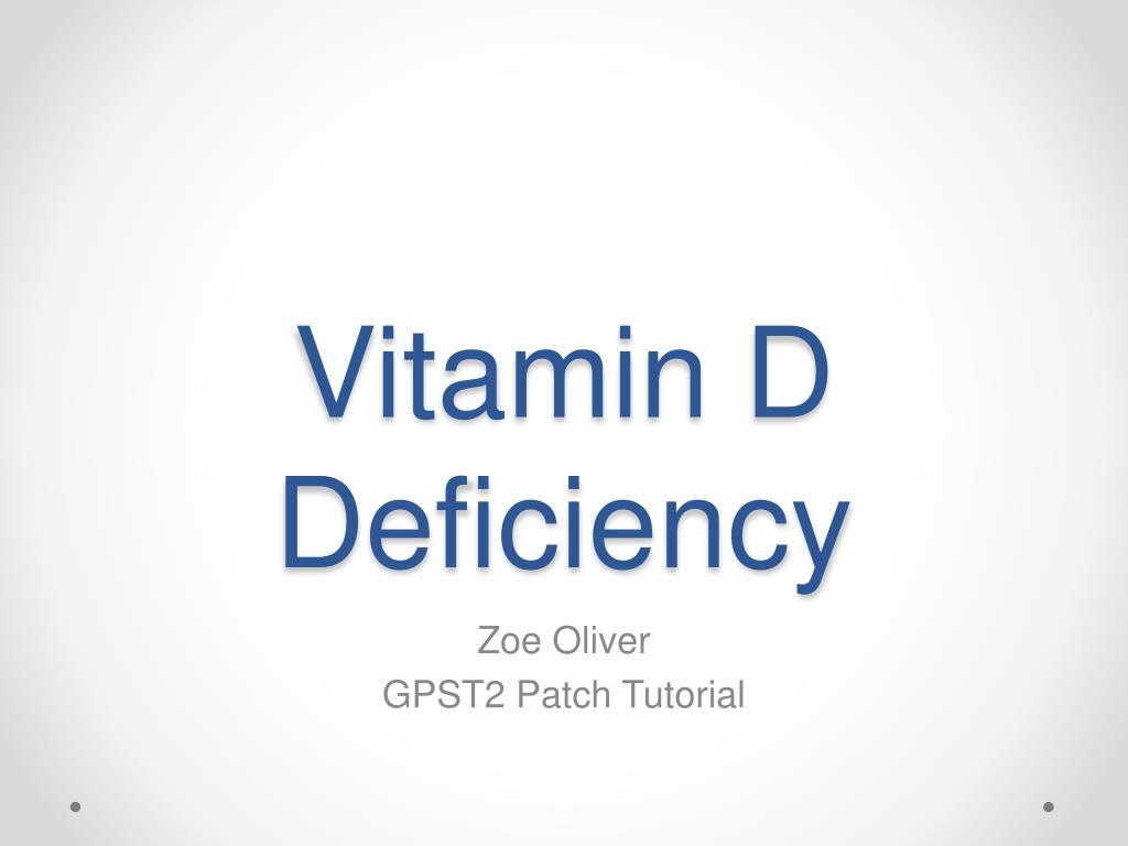 PPT - Vitamin D Deficiency PowerPoint Presentation, free download - ID ...