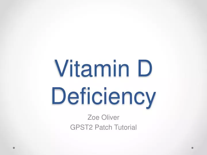 vitamin d deficiency