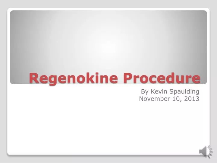 regenokine procedure