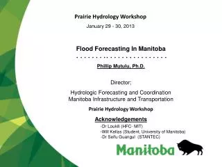Flood Forecasting In Manitoba