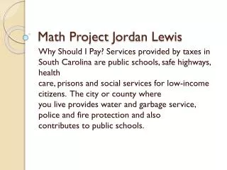 Math Project Jordan Lewis