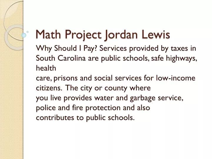 math project jordan lewis