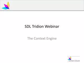SDL Tridion Webinar
