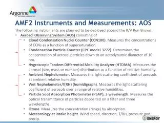 AMF2 Instruments and Measurements: AOS