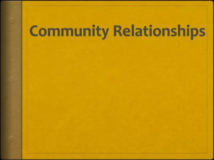 community relationships