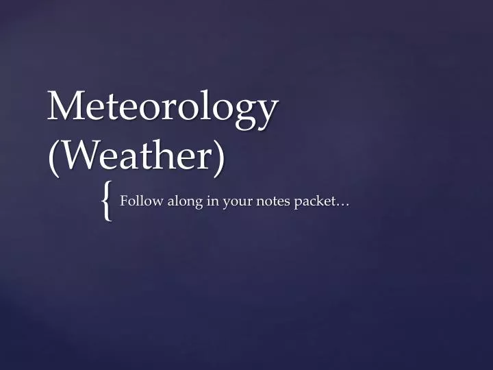 meteorology weather