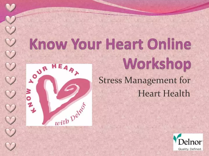 know your heart online workshop