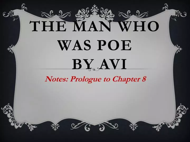 the man who was poe by avi