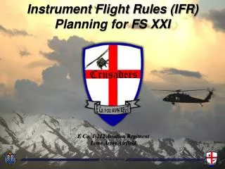Instrument Flight Rules (IFR) Planning for FS XXI