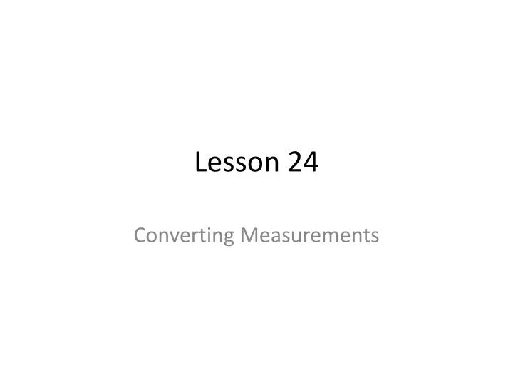 lesson 24
