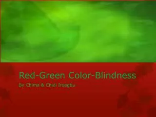 Red-Green Color-Blindness