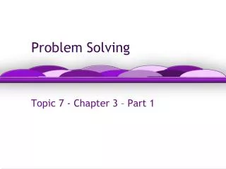 Problem Solving