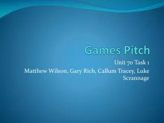 Games Pitch