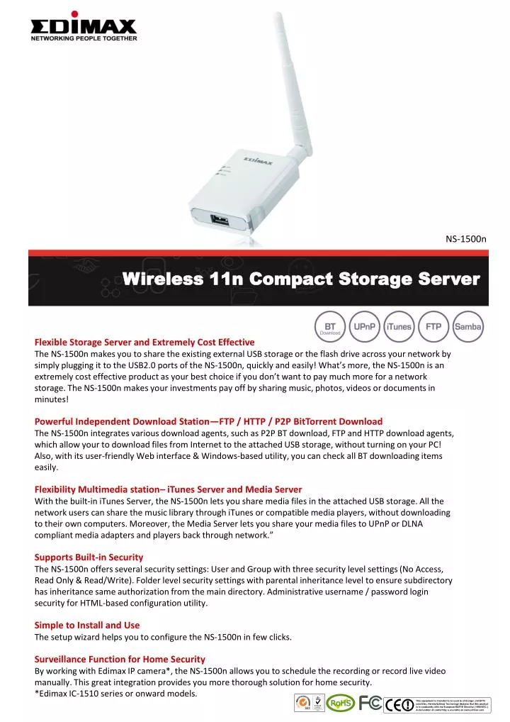 wireless 11n compact storage server