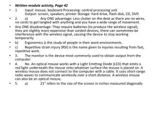 Written module activity, Page 42