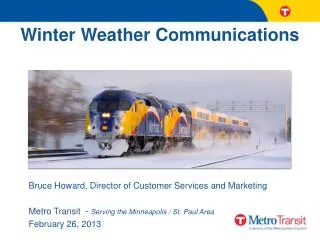 Winter Weather Communications