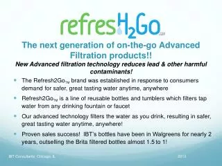 The next generation of on-the-go Advanced Filtration products!!