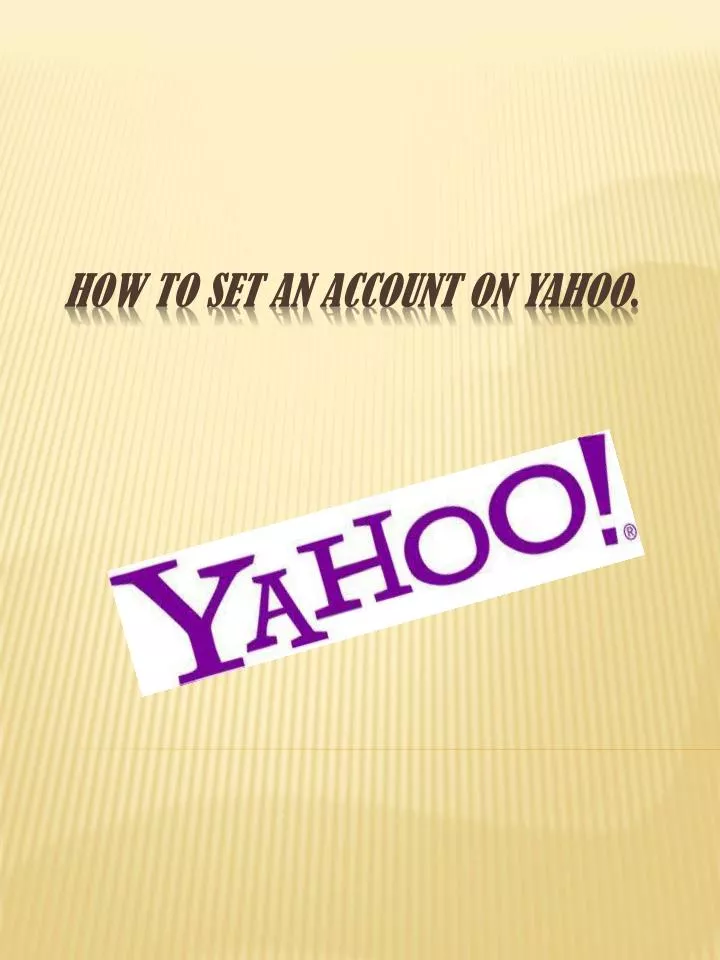 how to set an account on yahoo