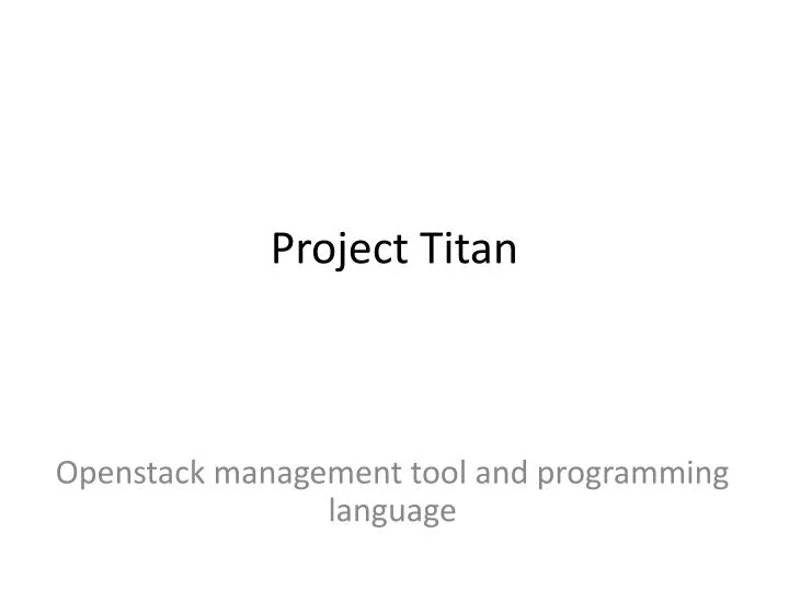 project titan