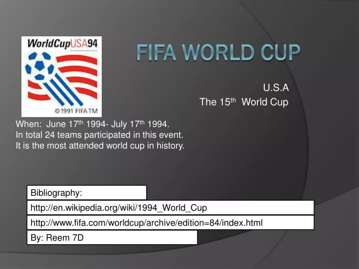 u s a the 15 th world cup