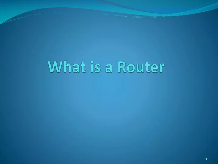 what is a router