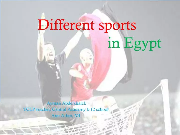 different sports in egypt