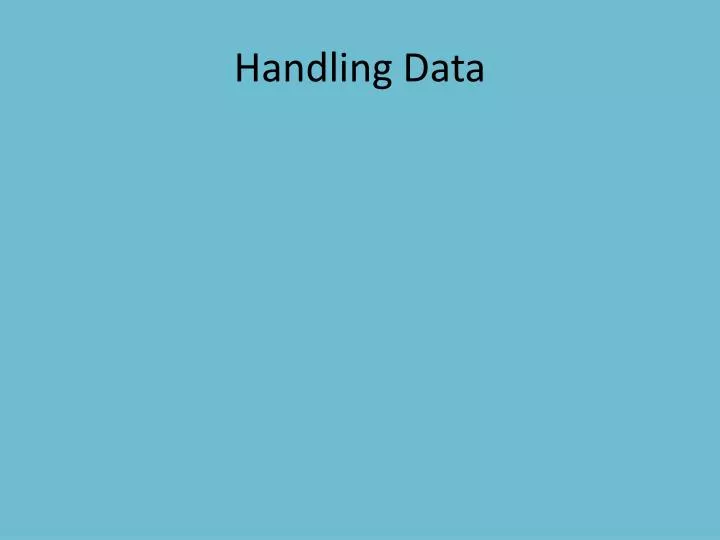 handling data