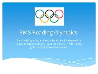 BMS Reading Olympics!