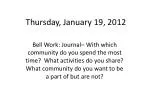 The Significance of Names: Reflection on Identity and Community - slide 1
