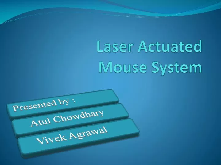 laser actuated mouse system