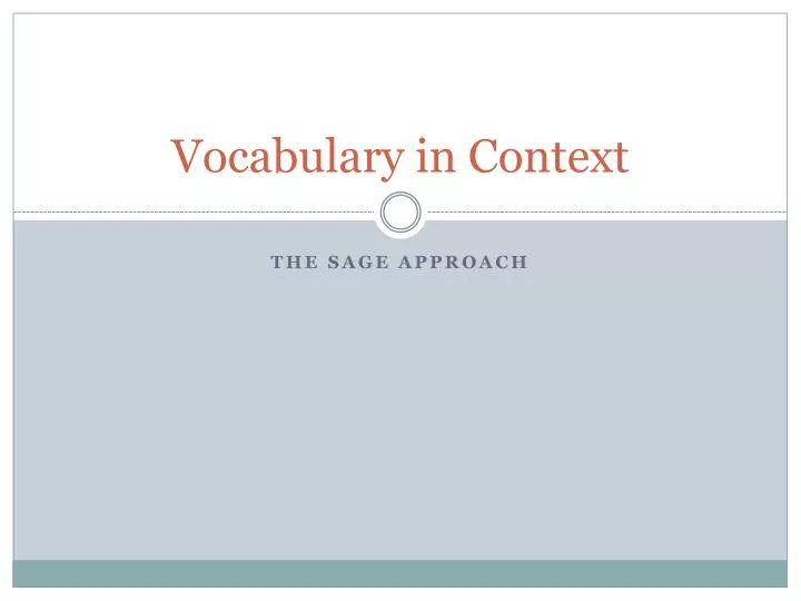 vocabulary in context