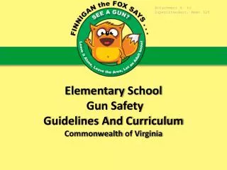 Elementary School Gun Safety Guidelines And Curriculum Commonwealth of Virginia