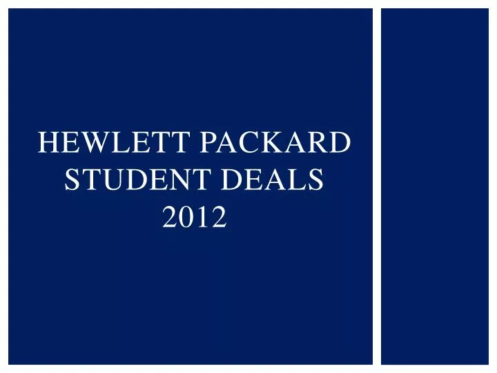 hewlett packard student deals 2012